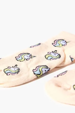 Unicorn Print Ankle Socks