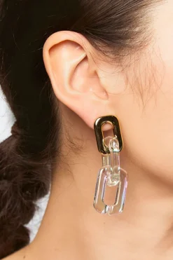 Upcycled Anchor Chain Drop Earrings