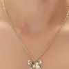 Upcycled Butterfly Pendant Necklace