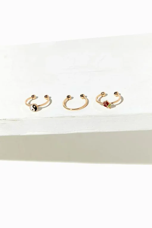 Upcycled Yin Yang Toe Ring Set