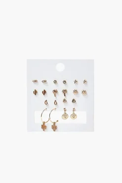 Variety Stud & Hoop Earring Set