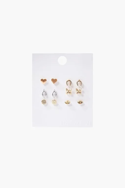 Variety Stud Charm Earring Set