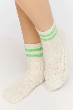 Varsity-Striped Crew Socks