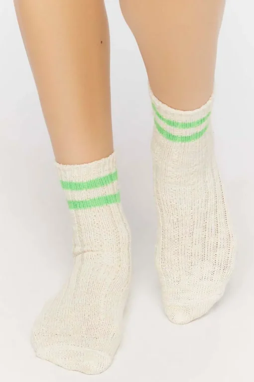 Varsity-Striped Crew Socks