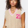 Varsity-Striped Sweater Vest
