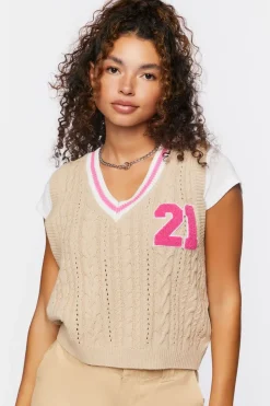 Varsity-Striped Sweater Vest