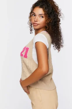Varsity-Striped Sweater Vest