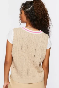 Varsity-Striped Sweater Vest