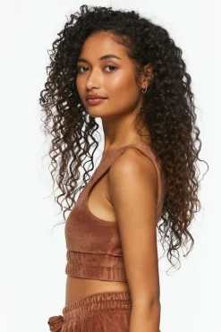 Velour Cropped Tank Top