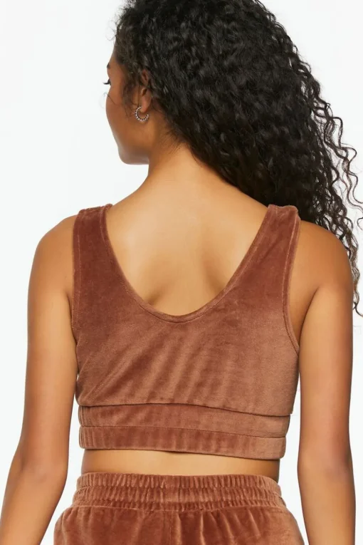 Velour Cropped Tank Top
