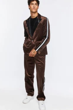 Velour Drawstring Slim-Fit Pants