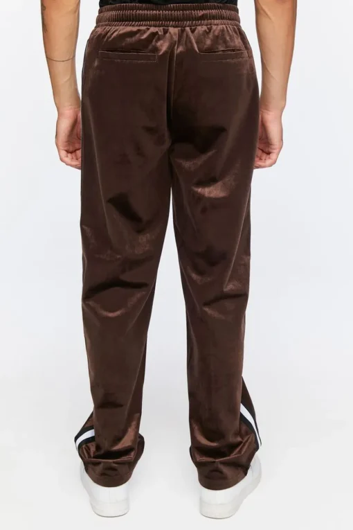 Velour Drawstring Slim-Fit Pants