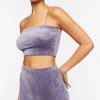 Velour High-Rise Mini Skirt