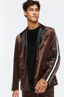 Velour Peak-Lapel Blazer