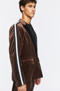 Velour Peak-Lapel Blazer