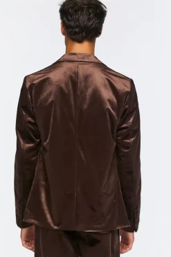 Velour Peak-Lapel Blazer