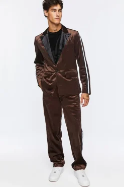 Velour Peak-Lapel Blazer