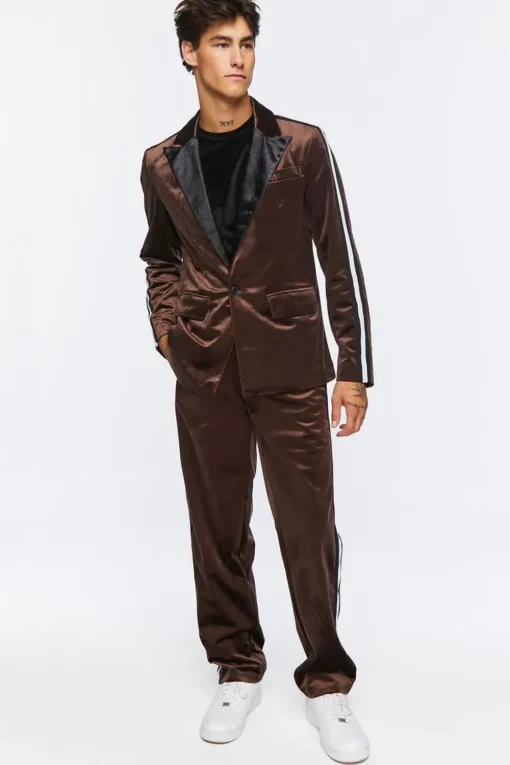 Velour Peak-Lapel Blazer