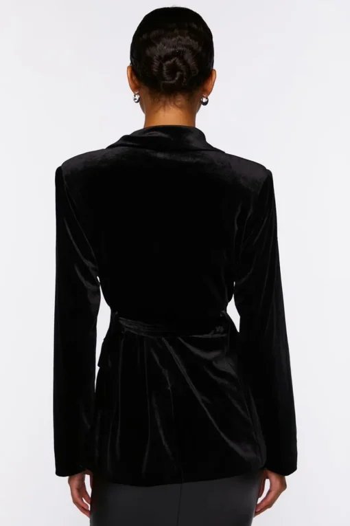 Velvet Belted Blazer