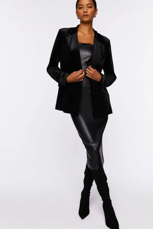Velvet Belted Blazer
