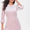 Velvet Flounce Mini Dress