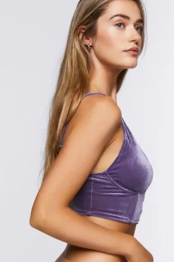 Velvet Hook-And-Eye Bra