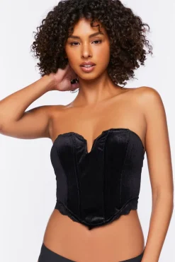 Velvet Lace-Up Corset