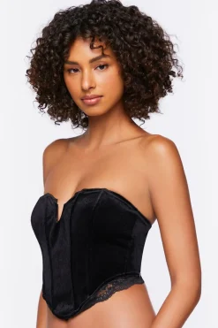 Velvet Lace-Up Corset