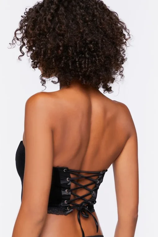 Velvet Lace-Up Corset