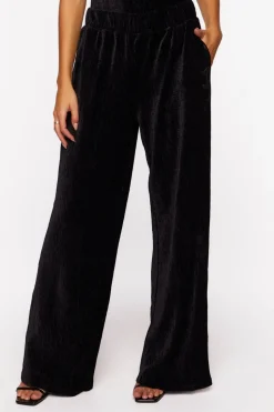 Velvet Wide-Leg Pants
