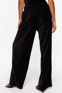 Velvet Wide-Leg Pants