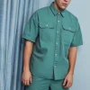 Vented Button-Front Shirt