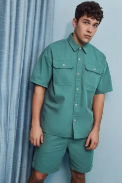 Vented Button-Front Shirt