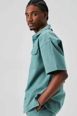 Vented Button-Front Shirt