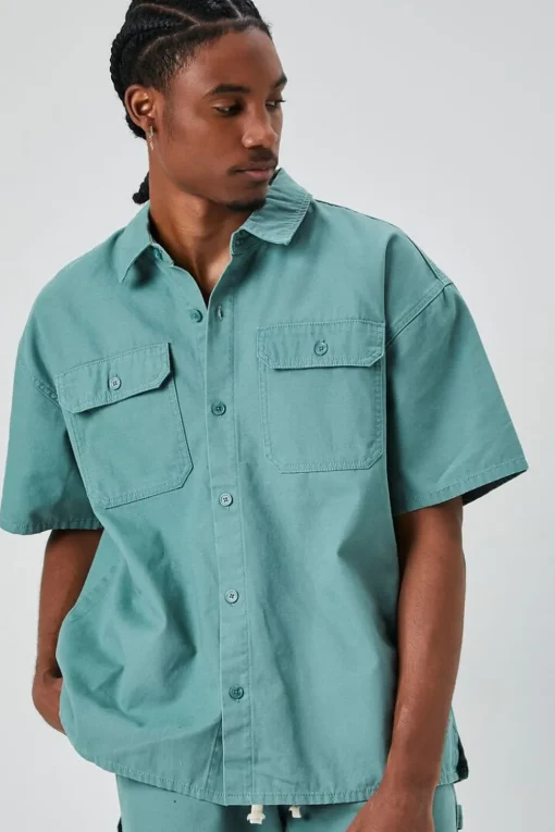 Vented Button-Front Shirt