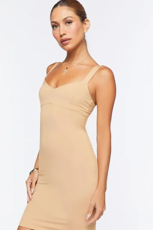 V-Neck Bodycon Mini Dress