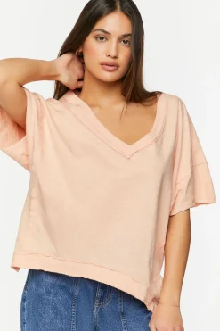 V-Neck Drop-Sleeve Top