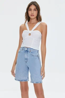 V-Strap Cutout Crop Top
