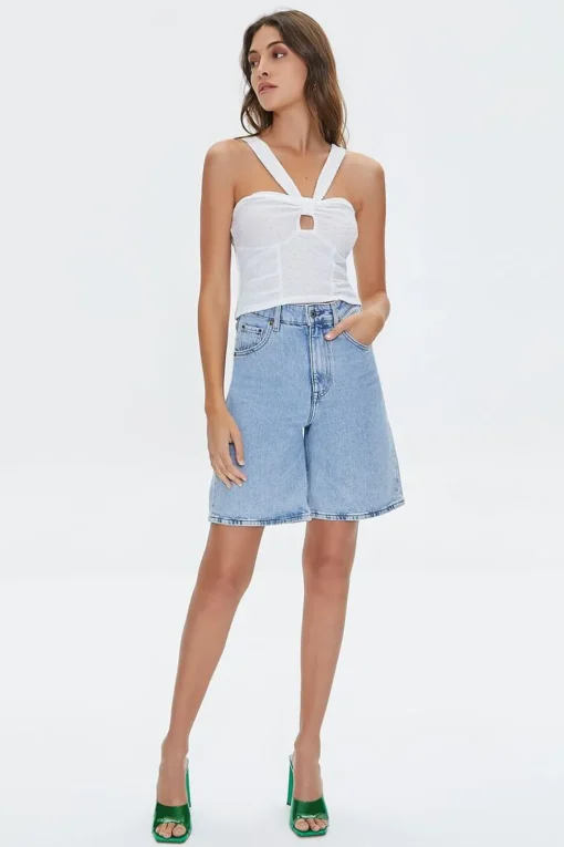 V-Strap Cutout Crop Top