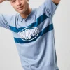 Warped Graphic Striped Polo Shirt