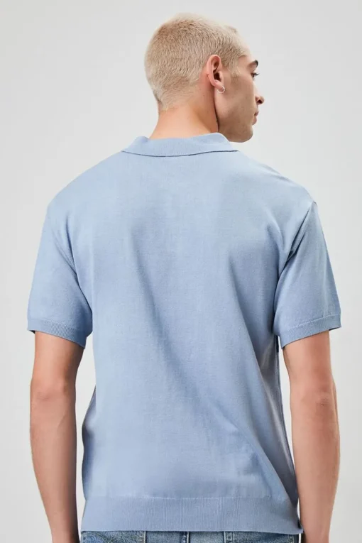 Warped Graphic Striped Polo Shirt