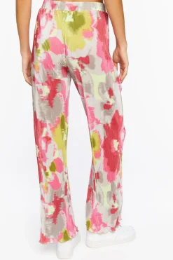 Watercolor Floral Plisse Pants