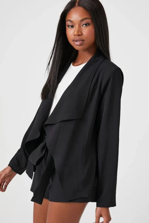 Waterfall Open-Front Blazer