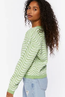 Wave Drop-Sleeve Sweater