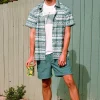 Wave Print Button-Front Shirt