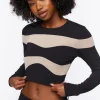 Wavy Striped Crop Top
