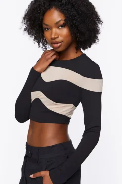 Wavy Striped Crop Top