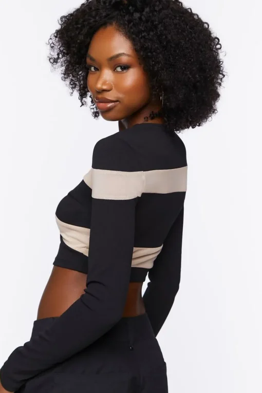 Wavy Striped Crop Top
