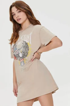 West Coast Graphic T-Shirt Dress