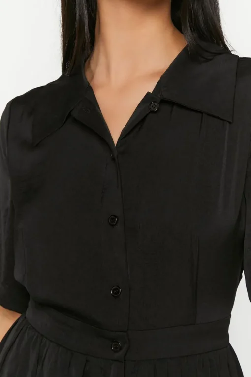 Wide-Leg Button-Front Jumpsuit